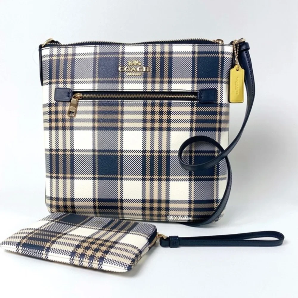 Coach Handbag Rowan File Crossbody Bag With Matching Wristlet Wallet set - Picture 1 of 14